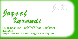 jozsef karandi business card